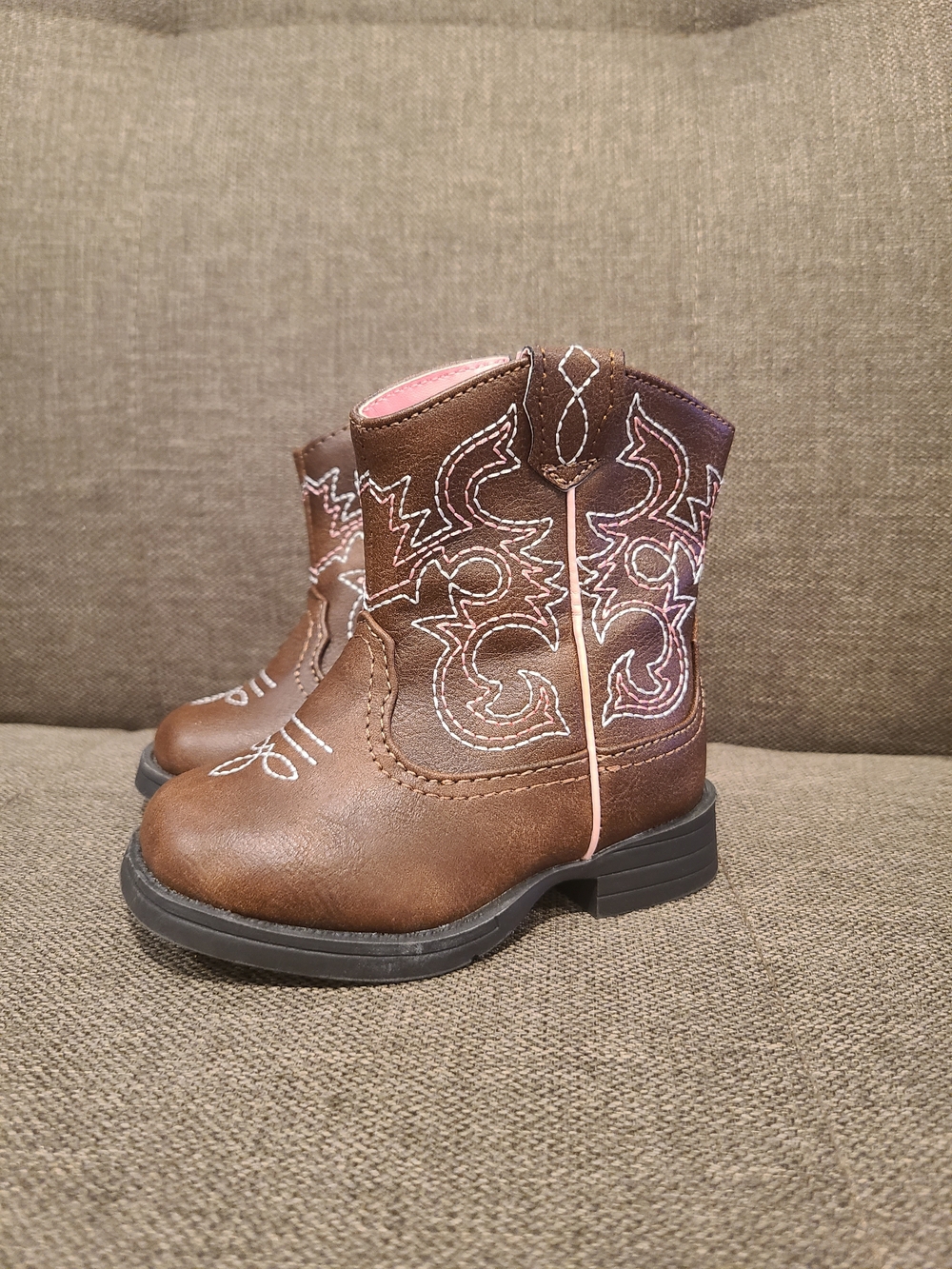 Wonder Nation Baby Girl Western Brown Boots - 4T